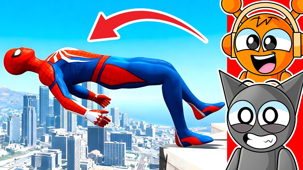 Reacting To CRAZY GTA 5 SPIDERMAN RAGDOLL Fails!