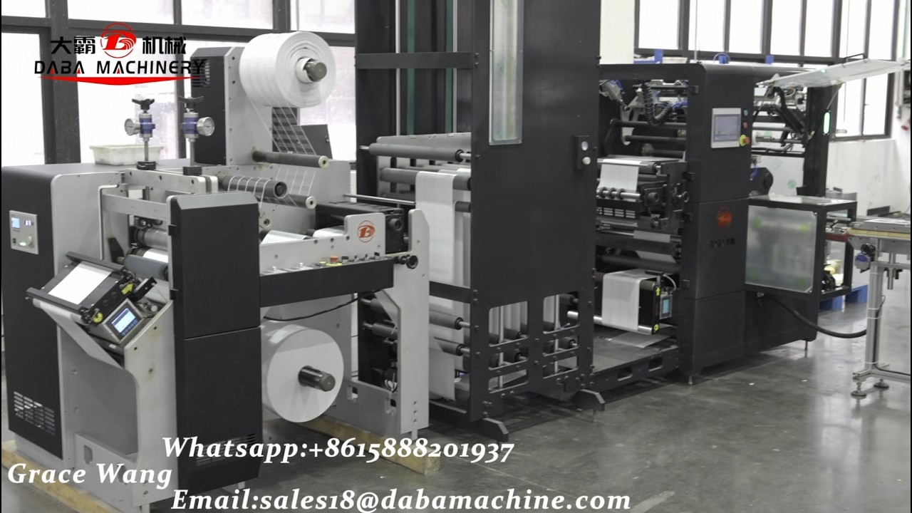 DABA Blank Label Rotary Die Cutting Machine Inline Glueless Automatic 4 ...