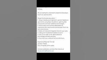 SalesForce Developer job.