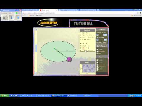 Uniform Circular Motion Simulation Instructions