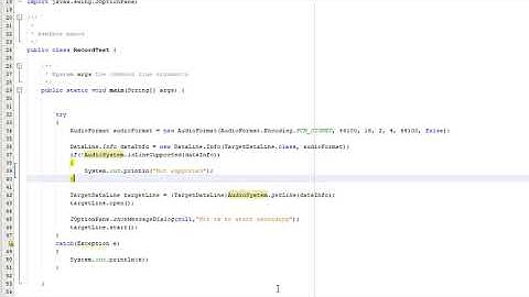 How to Record Audio Using Java (Simple)