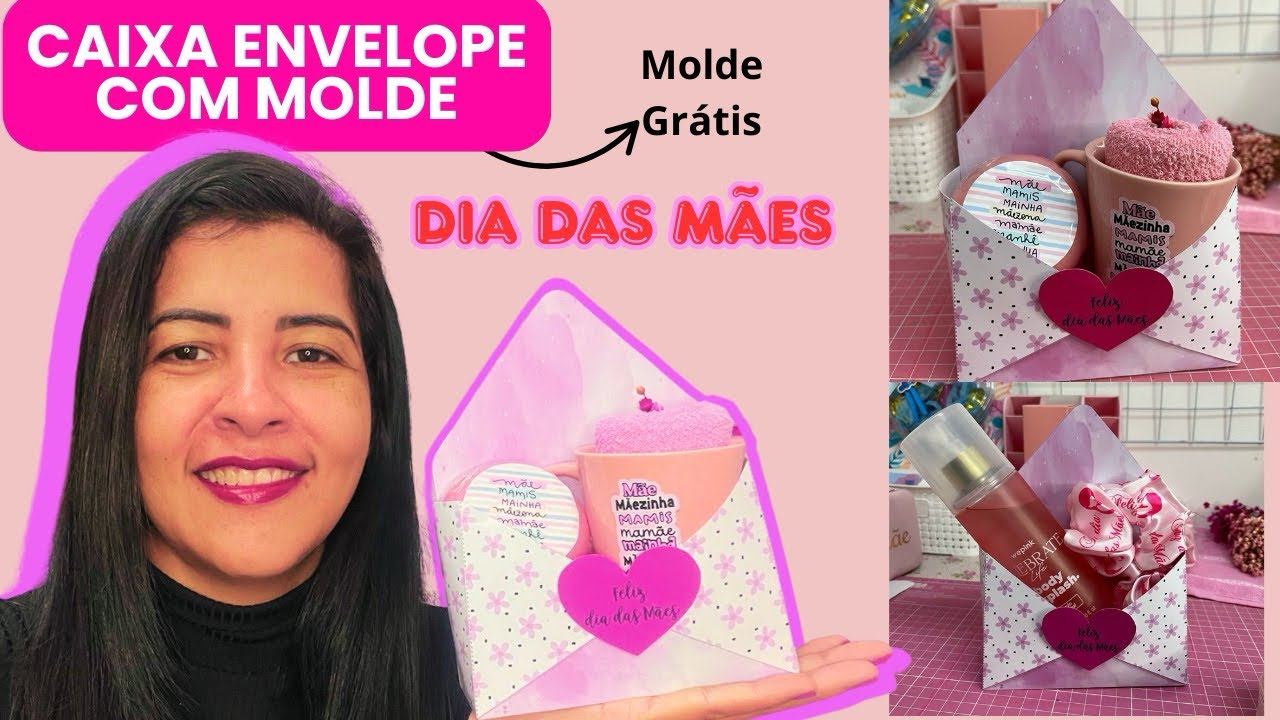 Caixa Envelope Dia das Mães com MOLDE GRÁTIS 💌 | Faça e Venda Lucrativo Passo a Passo