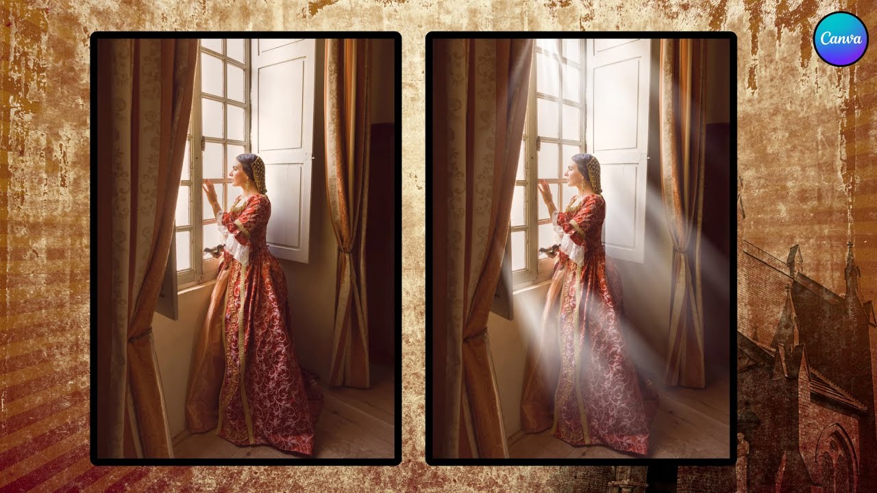 How to Create Artificial Sun Rays in Canva - Easy tutorial!