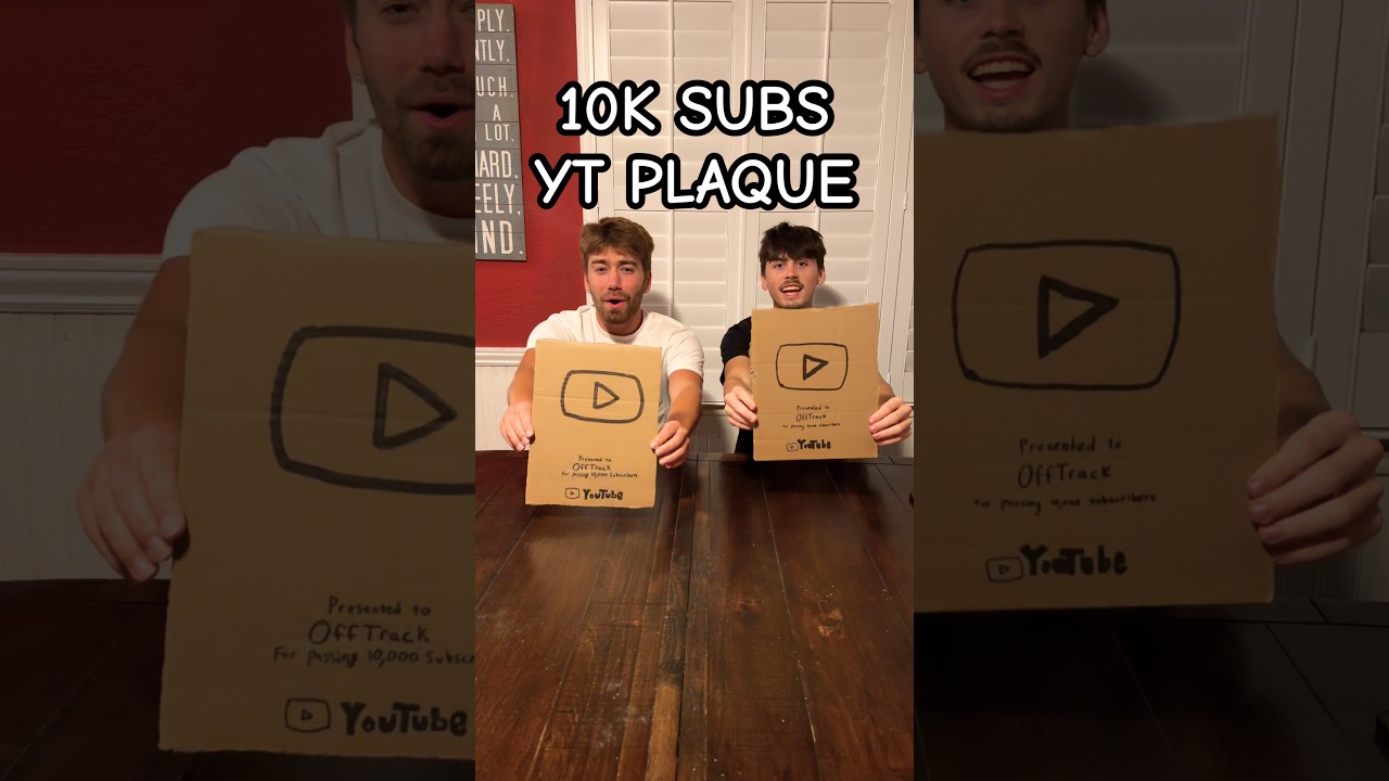 Официальная табличка YouTube с 10 тысячами подписчиков! 
