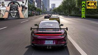 Porsche 911 GT3 VS Supercars - Forza Horizon 6 | Logitech G923 Steering Wheel screenshot 2
