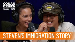 Steven Yeun & Sona On Being Raised By Immigrant Parents | Conan O'Brien Needs A Friend