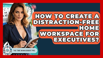 How To Create A Distraction-free Home Workspace For Executives? - The Time Management Pro