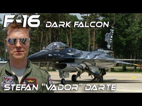 4K UHD F-16  Stefan "Vador" Darte  Dark Falcon New F16  Belgian Air Force Solo  Display Pilot 2018