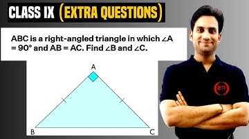 ABC is a right angled triangle in which ∠ A = 90° and AB = AC. Find ∠ B and ∠ C.