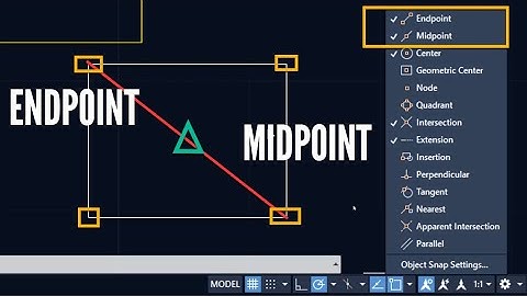 AUTOCAD - Configurando para pegar as pontas (ENDPOINT) e metade, ponto do meio, (MIDPOINT).