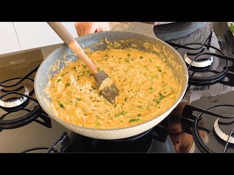 SOPA DE FRANGO DESFIADO SUPER CREMOSA FÁCIL E RÁPIDA DE FAZER