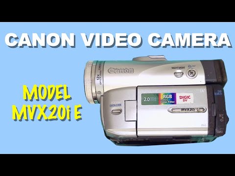 Canon Video Camera Model Number MVX20i E - YouTube