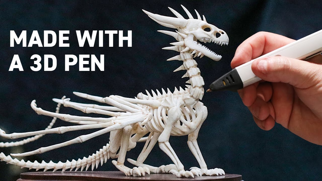 Stylo D'impression 3d Créant Une Forme De Dragon