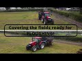 Covering the fields ready for ploughing!