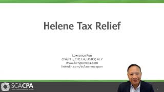 Hurricane Helene Tax Relief