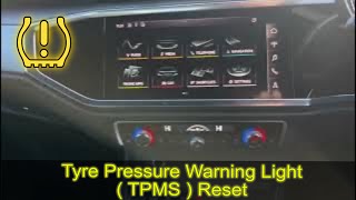 2020 AUDI Q3 tyre pressure warning reset