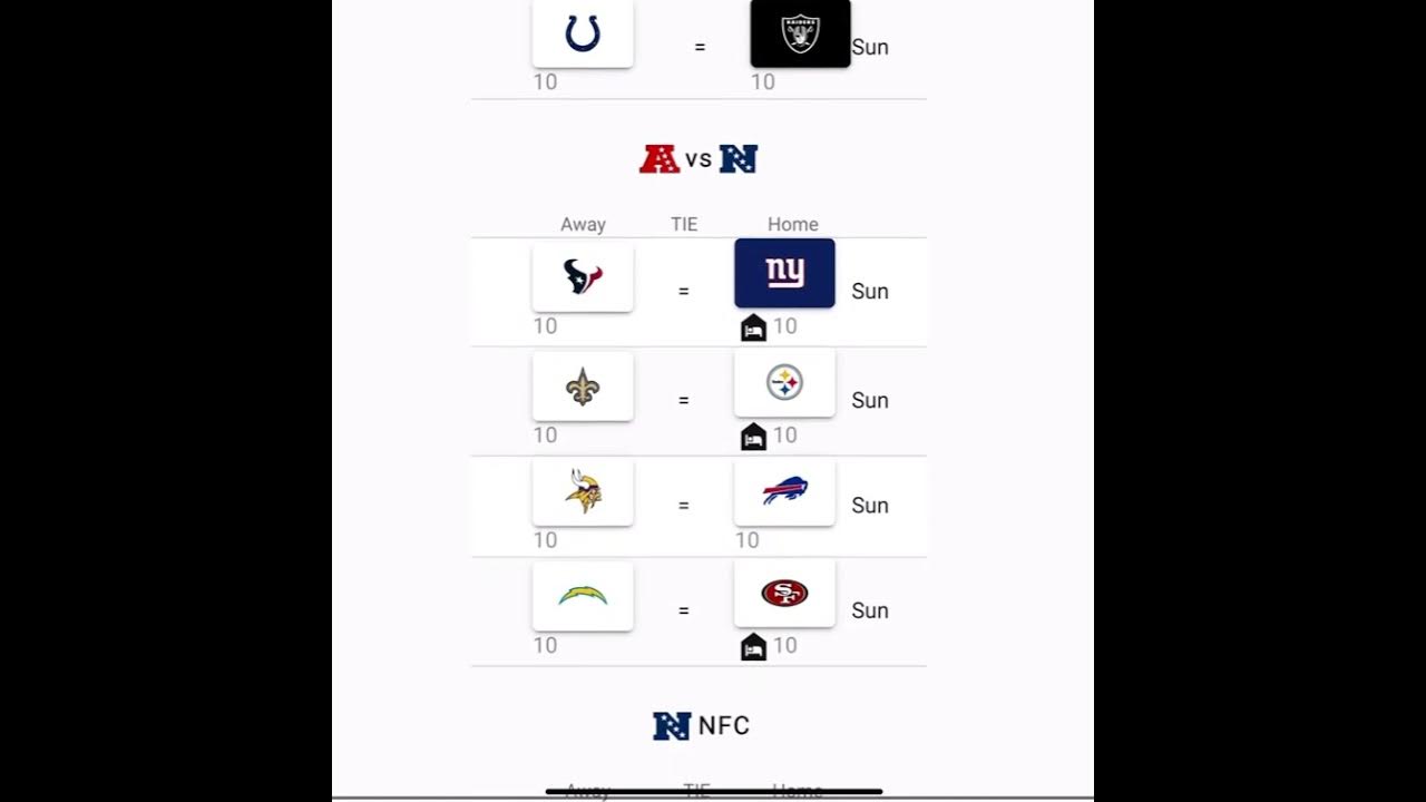 NFL PREDICTIONS WEEK 10!!! YouTube