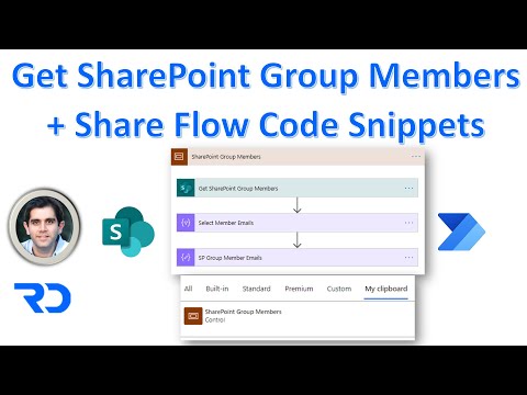 Power Automate get SharePoint Group Members & flow code snippets