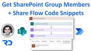 Power Automate get SharePoint Group Members & flow code snippets