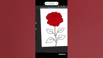 Draw a rose in procreate 🌹 | #shorts #shortsfeed #rose #drawing #ipad