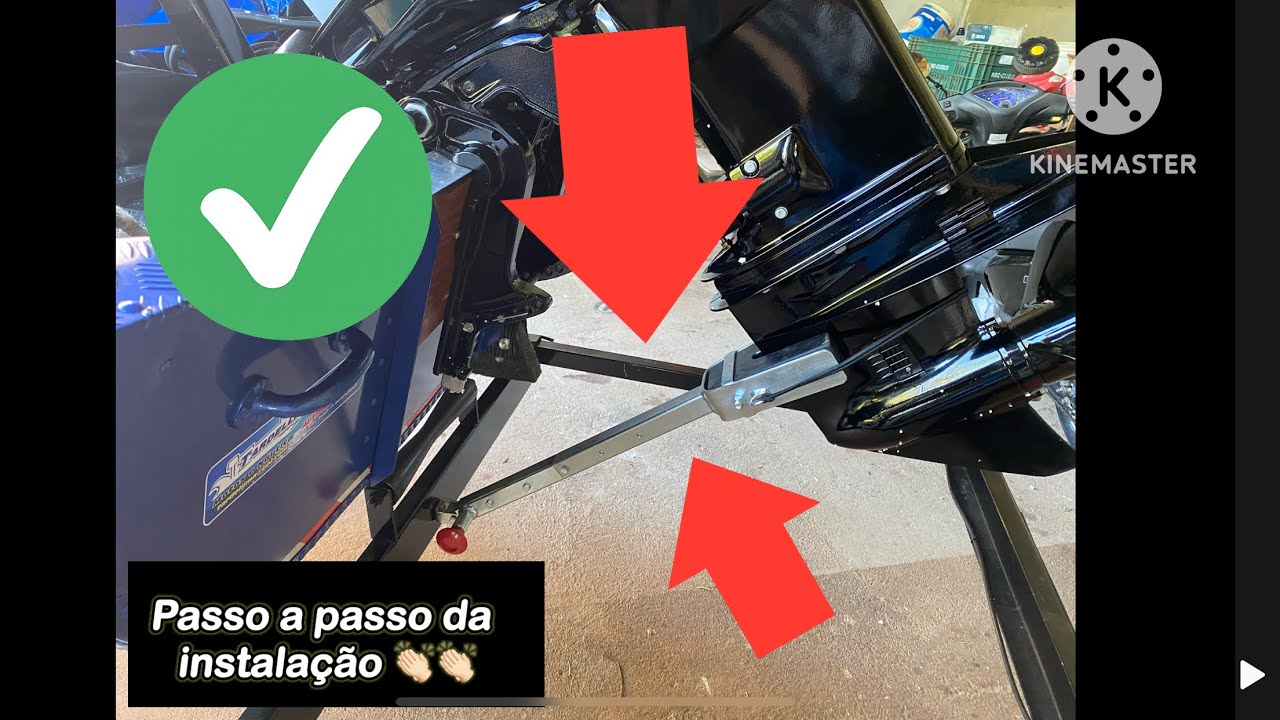 INSTALAÇÃO (PASSO A PASSO) SUPORTE PARA TRANSPORTE DE MOTOR NA POPA DO BARCO NA CARRETA