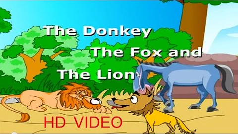 The Donkey The Fox and The Lion Short Story for Kids