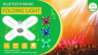 Bluetooth Music Folding Light-RGB-48W-LED Bulb With Remote Control Foldable Bulb Smart Speaker Lamp screenshot 4