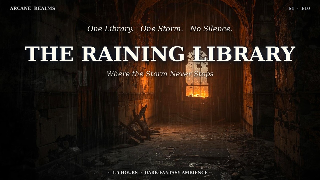 Rainy Arcane Library | Dark Fantasy Music for Deep Focus & Writing (1.5 Hours)