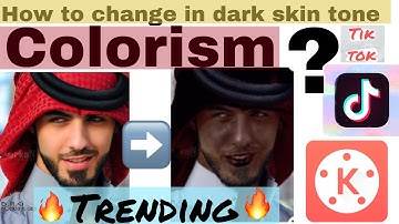 Black to white transformation || How to change skin tone using  kinemaster easy steps colorism edit