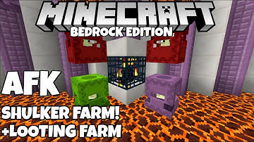 Minecraft AFK Shulker Farm Tutorial! Shulker Shell Farm Using Mob Spawner Bedrock PE MCPE Xbox