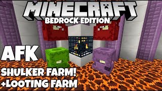 Minecraft AFK Shulker Farm Tutorial! Shulker Shell Farm Using Mob Spawner Bedrock PE MCPE Xbox
