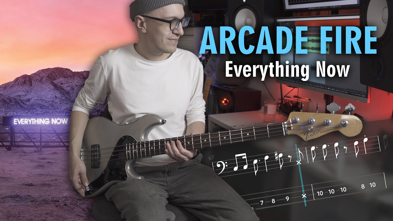 Arcade Fire - Everything Now (Bass cover with tabs)