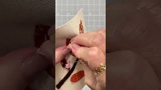 Beginner friendly slow stitching! Subscribe for more creative ideas! #shorts #slowstitch #cathand