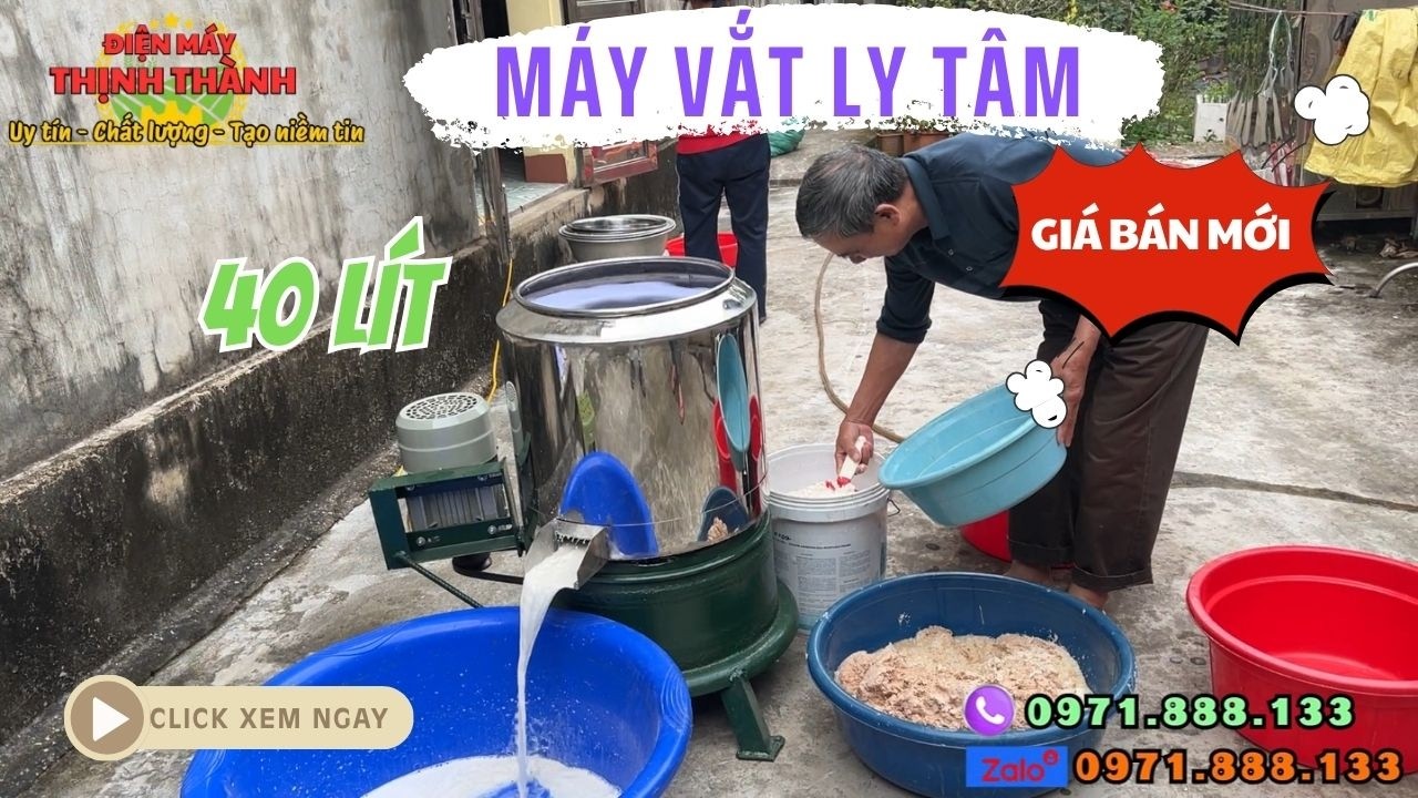 Test & Bàn Giao Máy Vắt Li Tâm 40L Tại Nam Định - Vắt Đậu Nành Tinh Bột Nghệ Sắn Dây