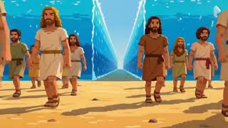 Moses Parts the Red Sea 🌊✨ | Pixel Art Bible Story for Kids
