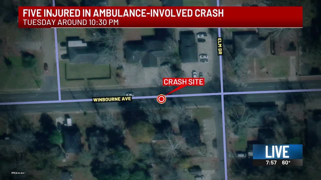 5 injured in crash involving ambulance - YouTube