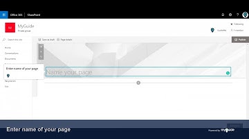 MyGuide: How to Add a Page in SharePoint Site