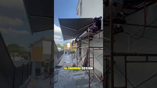 Modern LED retractable awning, electric retractable control, aluminum alloy material