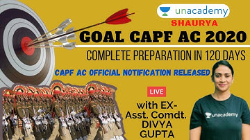 Strategy & Preparation for CAPF AC 2020 in 120 days | UPSC CAPF AC Notification | Ex-AC Divya Gupta