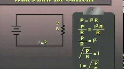 DC Electronics Theory Lesson 6 Segment 4D - Watt