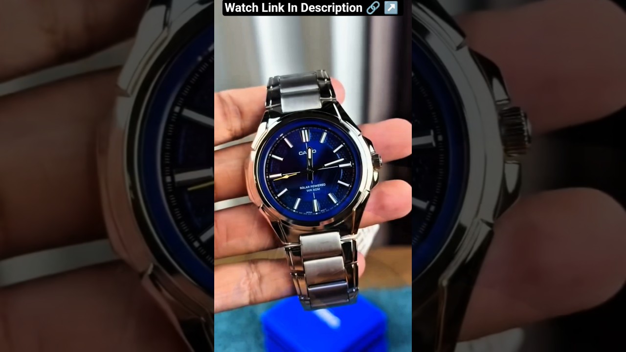 Casio Solar Powered Blue Dial Luxury Men's Watch 
