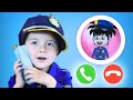 Baby Policeman Learns About FAKE Police Calls and Cardboard Prison Escape