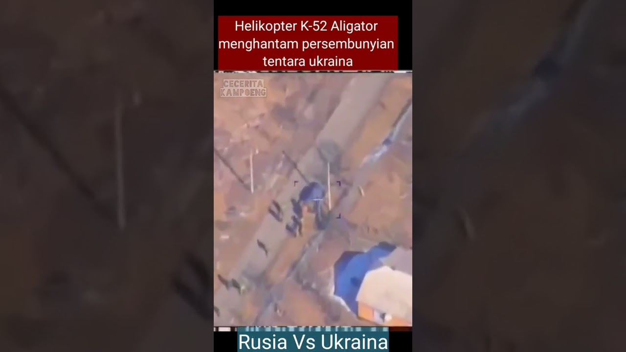 detik-detik Heli Aligator K-50 menghantam tentara dan barak Ukraina 