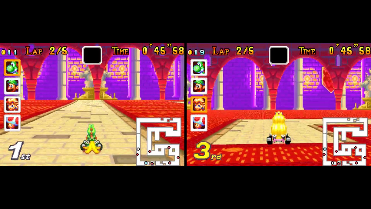 Mario Kart: Super Circuit Extra Lightning Cup 150cc 2 player 60fps