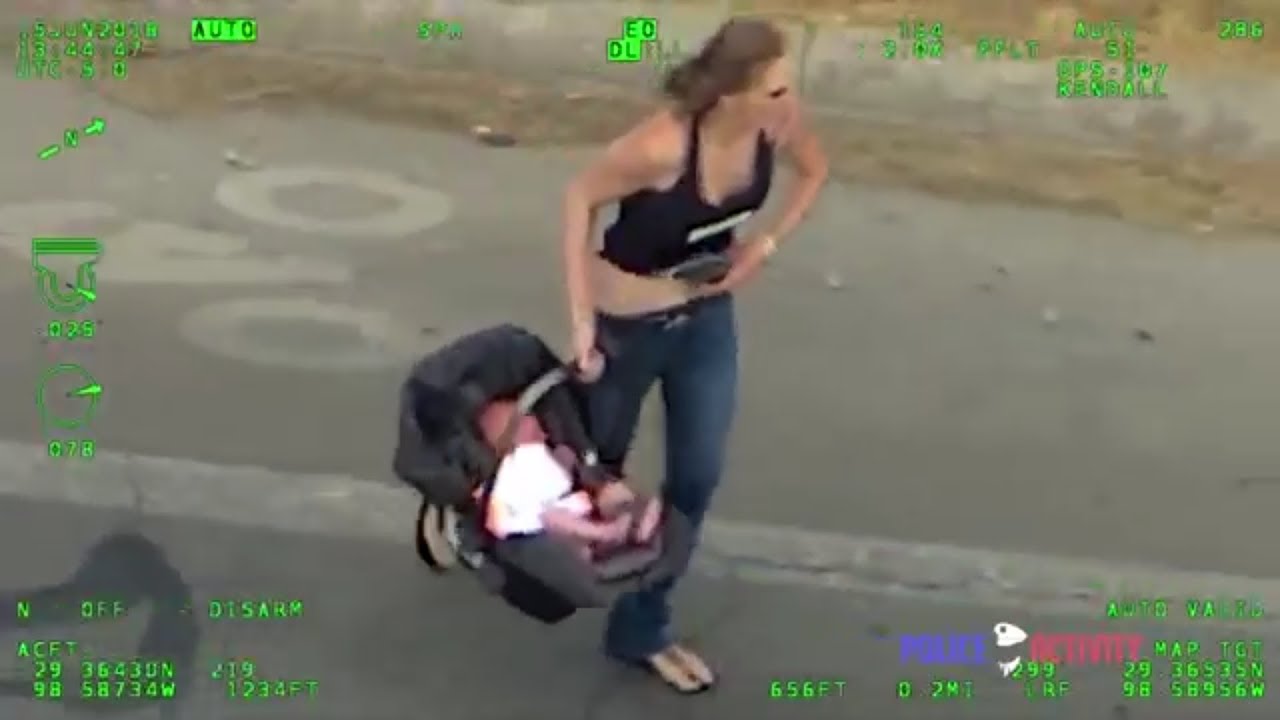 Woman With Baby Leads Police on Wild Car Chase Before Crashing - YouTube