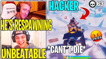 Tfue & Cloak Get Killed by RESPAWNING *HACKER* Using Aimbot, Fly Hack that Kept Stream Sniping Him!!