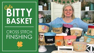 Make a Cute Cross Stitch Fabric Basket ✂ Bitty Baskets for Home Decor & Holidays | Fat Quarter Shop