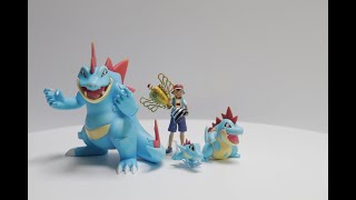 【MG】 Unboxing Totodile, Croconaw, Feraligatr  Pokemon Scale world 1/20 리아코, 엘리게이, 장크로다일 포켓몬 스케일월드 리뷰