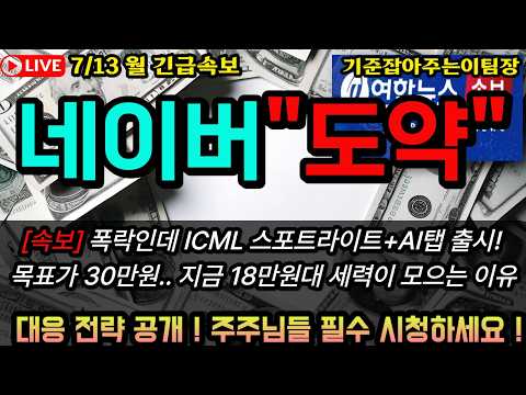 [네이버 주가전망]-40% 폭락인데 ICML 스포트라이트+AI탭 출시! 목표가 30만원.. 지금 18만원대 세력이 모으는 이유