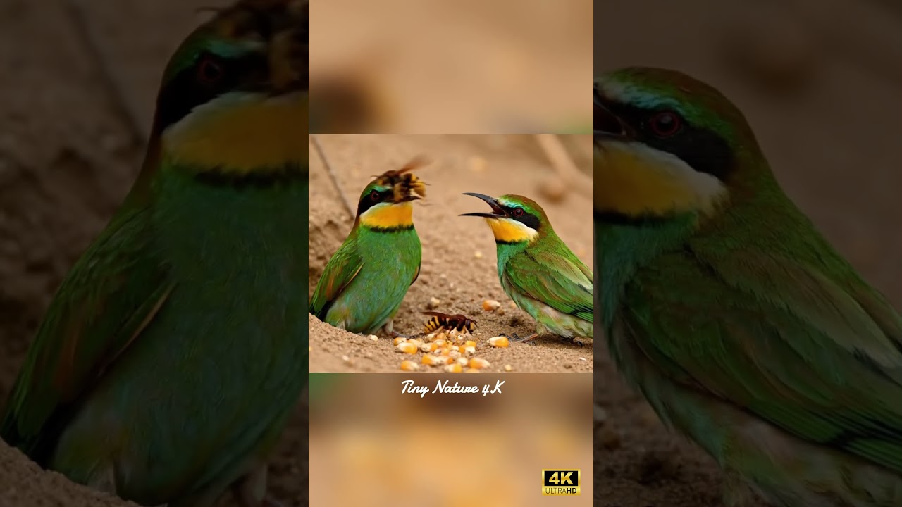 Epic Bird vs Wasp Battle | Green Bee-Eaters in Action!